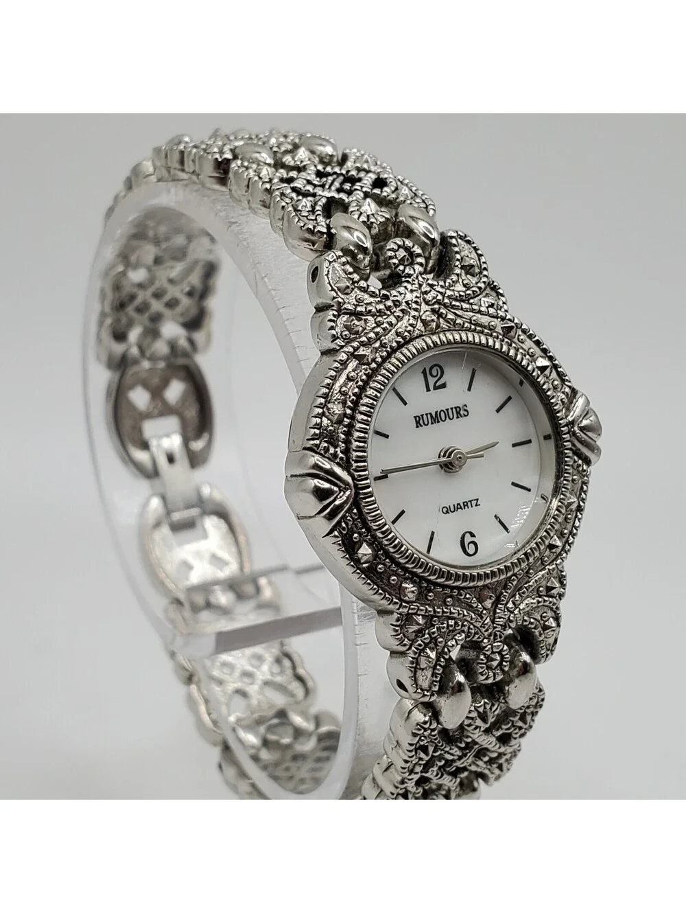 Vintage Style Rumours Quartz Womens Watch 23mm Silver Tone New Battery